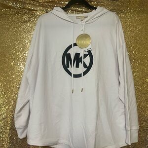 Michael Kors White Hoodie with Black Logo